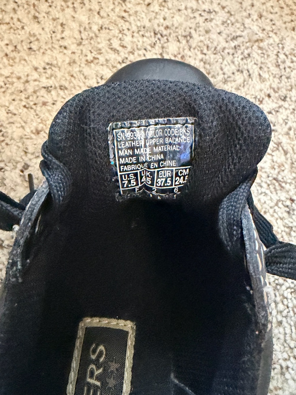 Vintage Black Leather Sketchers Tredd Jammers - Picture 5 of 11
